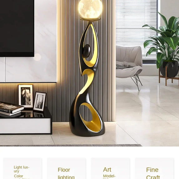 Home Art Decor,Light Luxury, Creative Living Room, TV Cabinet, Floor Decorative, Resin Abstract Sculpture, Housewarming Gift