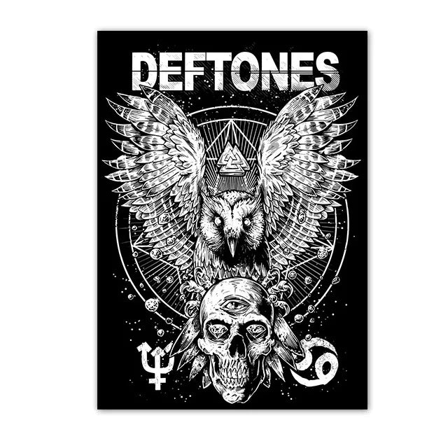 Retro Band Deftones Poster Aesthetics Classic Music Album Canvas Painting Wall Art Pictures Prints Home Decor Fans Gift Unframed