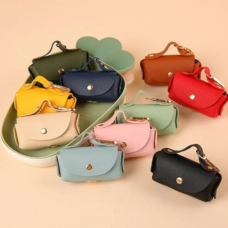 Portable Dog Poop Bag Organizer Stylish Pet Bag Holder Leather Pet Poop Bag Holder With Dispenser For Dog Bags Pet Supplies