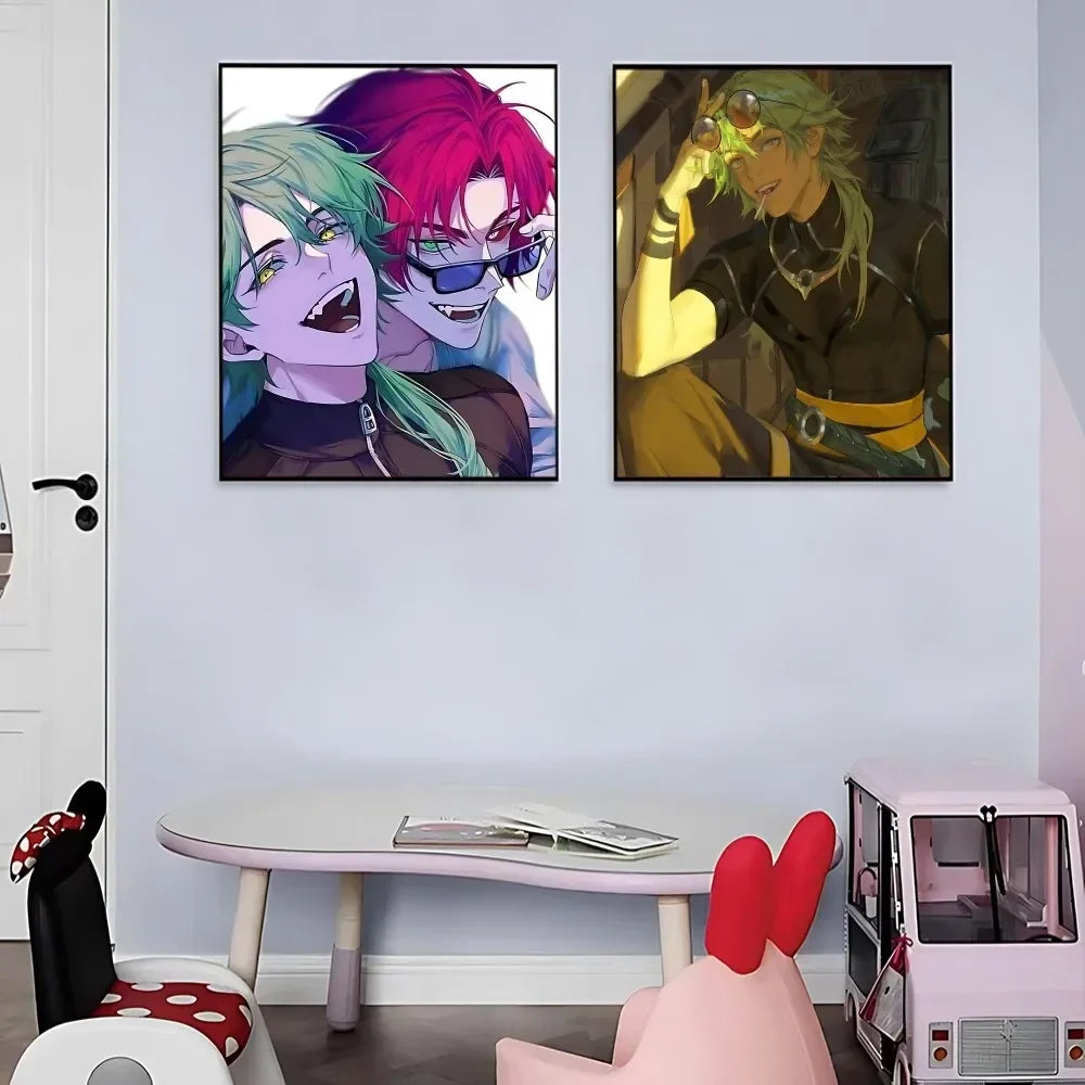 E-EZREAL Poster Kraft Club Bar Paper Vintage Posters Wall Art Painting Bedroom Study Stickers