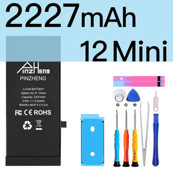 PINZHENG Battery For iPhone X XR XS 11 12 13 Mini Max Pro Promax Real High Capacity Replacement Bateria Warranty One Year