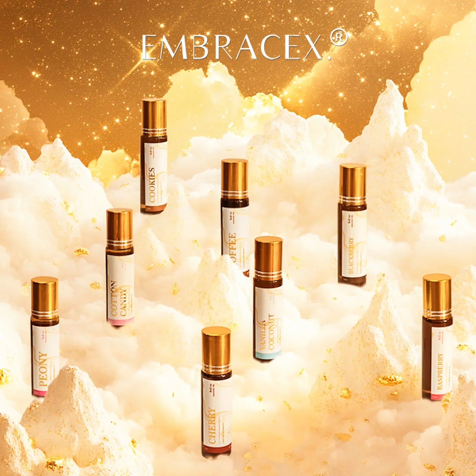 0.33fl.Oz Roller Essential Oils Fragrance Long Lasting Roll-On Essential Oils Gifts aromatherapy perfume Vanilla coconut