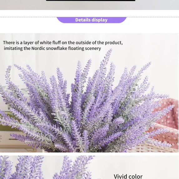 A Bunch of Provence Lavender Plastic Artificial Flowers False Plants Wedding Home Outdoor Garden Decoration Table Decoration