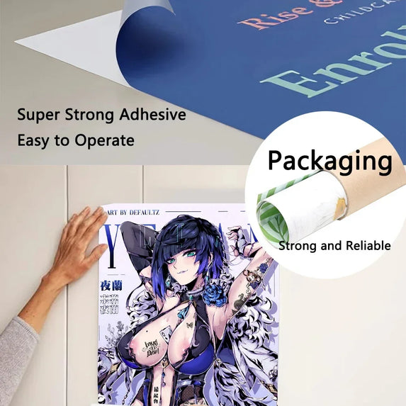 E-EZREAL Poster Kraft Club Bar Paper Vintage Posters Wall Art Painting Bedroom Study Stickers
