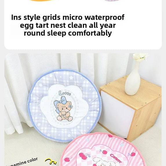 Round Diameter 50cm Summer Reusable Cartoon Pet Cooling Pads Cat & Dog Travel Pet Cooling Mat Dog Bed Gel Cooling Sleeping Mat