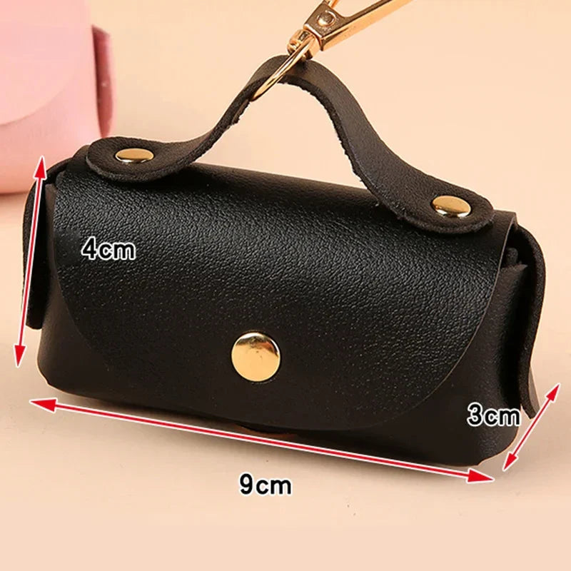 Portable Dog Poop Bag Organizer Stylish Pet Bag Holder Leather Pet Poop Bag Holder With Dispenser For Dog Bags Pet Supplies