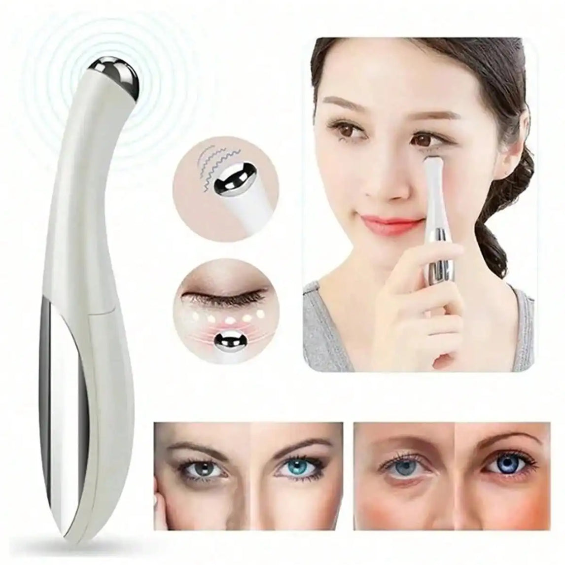 Electric Eye Massager Vibration Wrinkle Anti-Ageing Eye Massage Dark Circle Removal Beauty Face Eye Care Pen