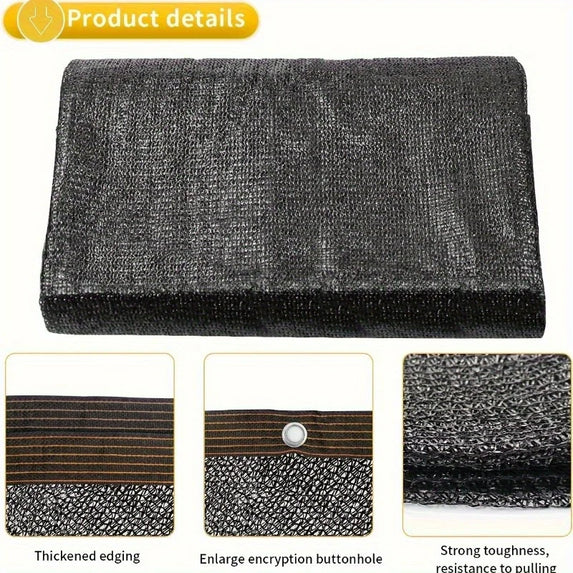 Black Sunshade Net Shading 70~80% Plant Greenhouse Cover Mesh Fence Privacy Screen Garden Sun Shed Outdoor Anti-UV