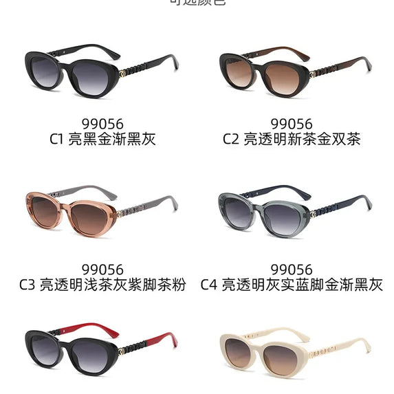 2025 Oval Sunglasses for Women Small Frame Luxury Designer High Quality Sunglass Men Fashion Lentes De Sol Mujer Gafas