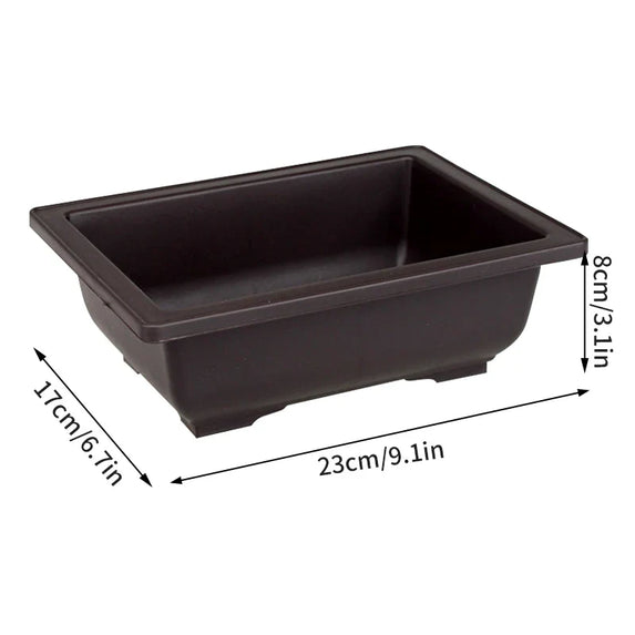 Flowerpots Imitation Purple Clay Succulent Plants Pots Outdoor Garden Landscape Bonsai Pot Trays Rectangular Square Planter