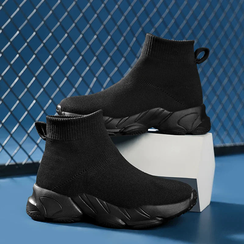 Kid Shoes Sneakers Fashion Knit Luxury Designer High Top Children Shoes Comfortable Casual Running Sports Tennis Shoes Boy Girls