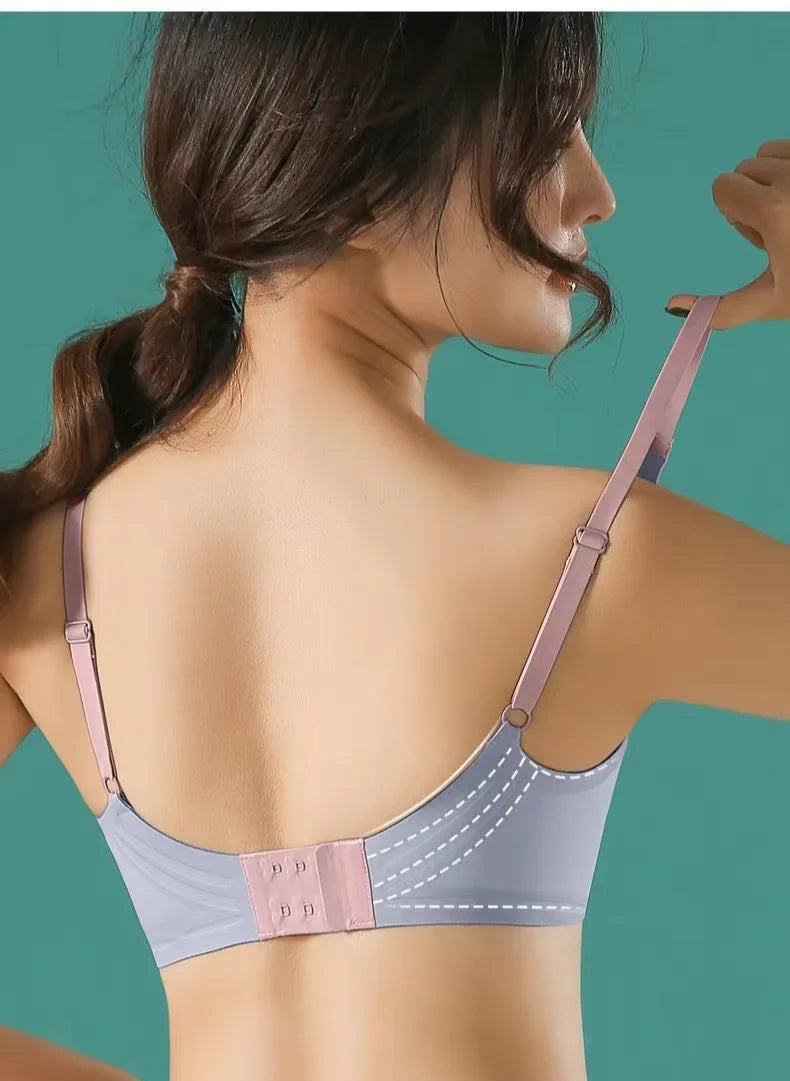 BH No Trace Top Women's Underwear No Steel Ring Pure Desire Comfortable Upper Support Sling Adjustable Beauty Back Bra for women