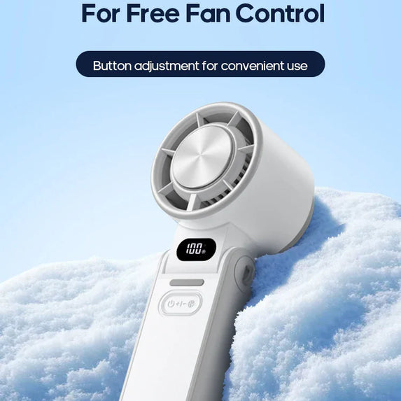 KINSCOTER Outdoor Foldable Portable Handheld Fan Mini Cooling Rechargeable 3600mAh 100-level Free Control High Speed Turbo Fan