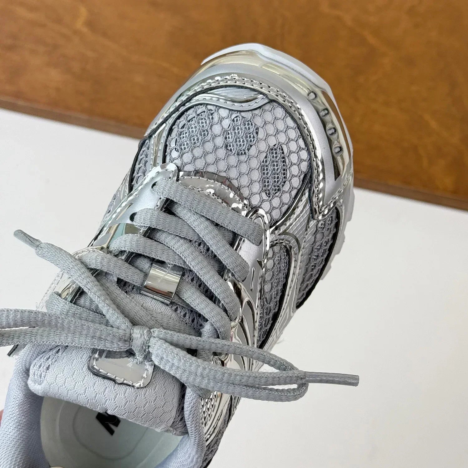 2025 Spring Toddler Kid Breathable Orbit Metallic Rubber Mesh Sneaker Children Casual Fashion Shoe Boy Girl Sports Walking Shoes