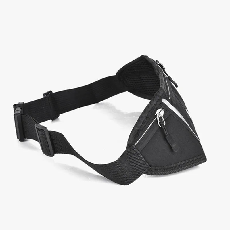 Running Waist Bag Lightweight Waterproof Reflective Strip Waist Fanny Pack Gym Sport Running Waist Pack Adjustable Elastic Strap