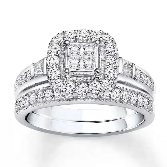 Ofertas Hip Hop Style Trendy Men Women Rings Copper Ring Iced Out Bling Pave Cubic Zirconia Geometry Ring Charms