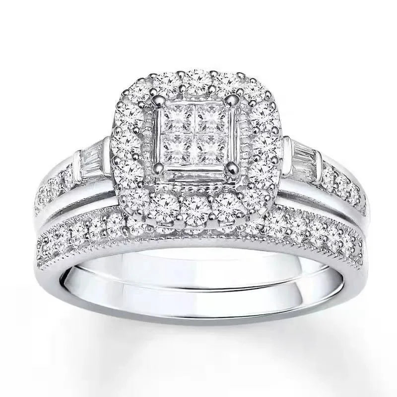 Ofertas Hip Hop Style Trendy Men Women Rings Copper Ring Iced Out Bling Pave Cubic Zirconia Geometry Ring Charms