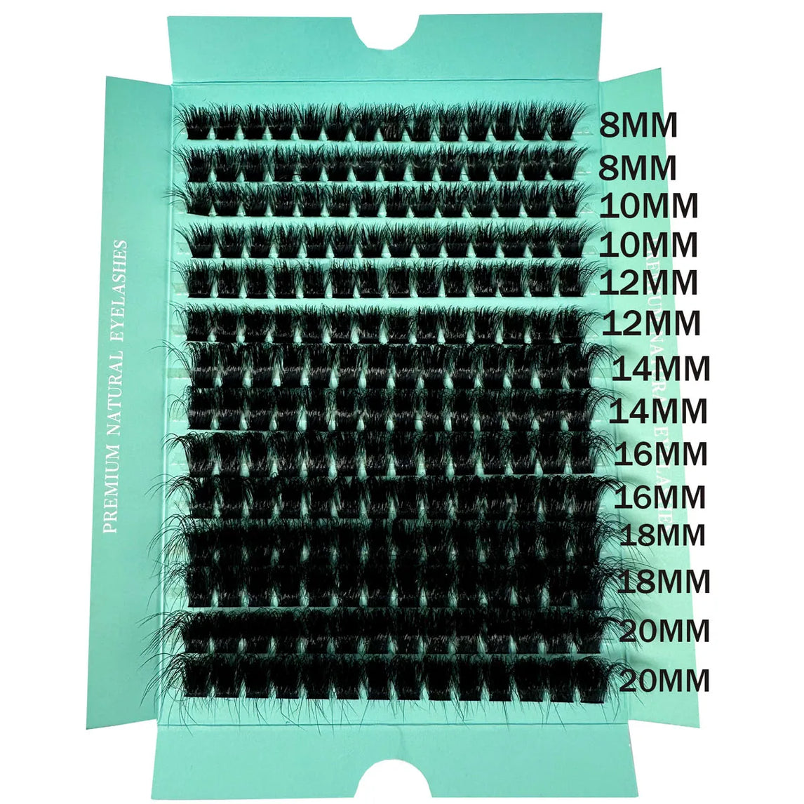 160D 8-20mm 5D Fluffy Thick Soft Individual DIY Clusters Eyelash Extension D Curl 280pcs Natural Segmented Eyelash Makeup Tools