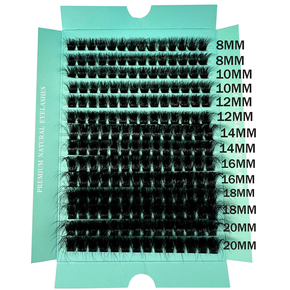 160D 8-20mm 5D Fluffy Thick Soft Individual DIY Clusters Eyelash Extension D Curl 280pcs Natural Segmented Eyelash Makeup Tools