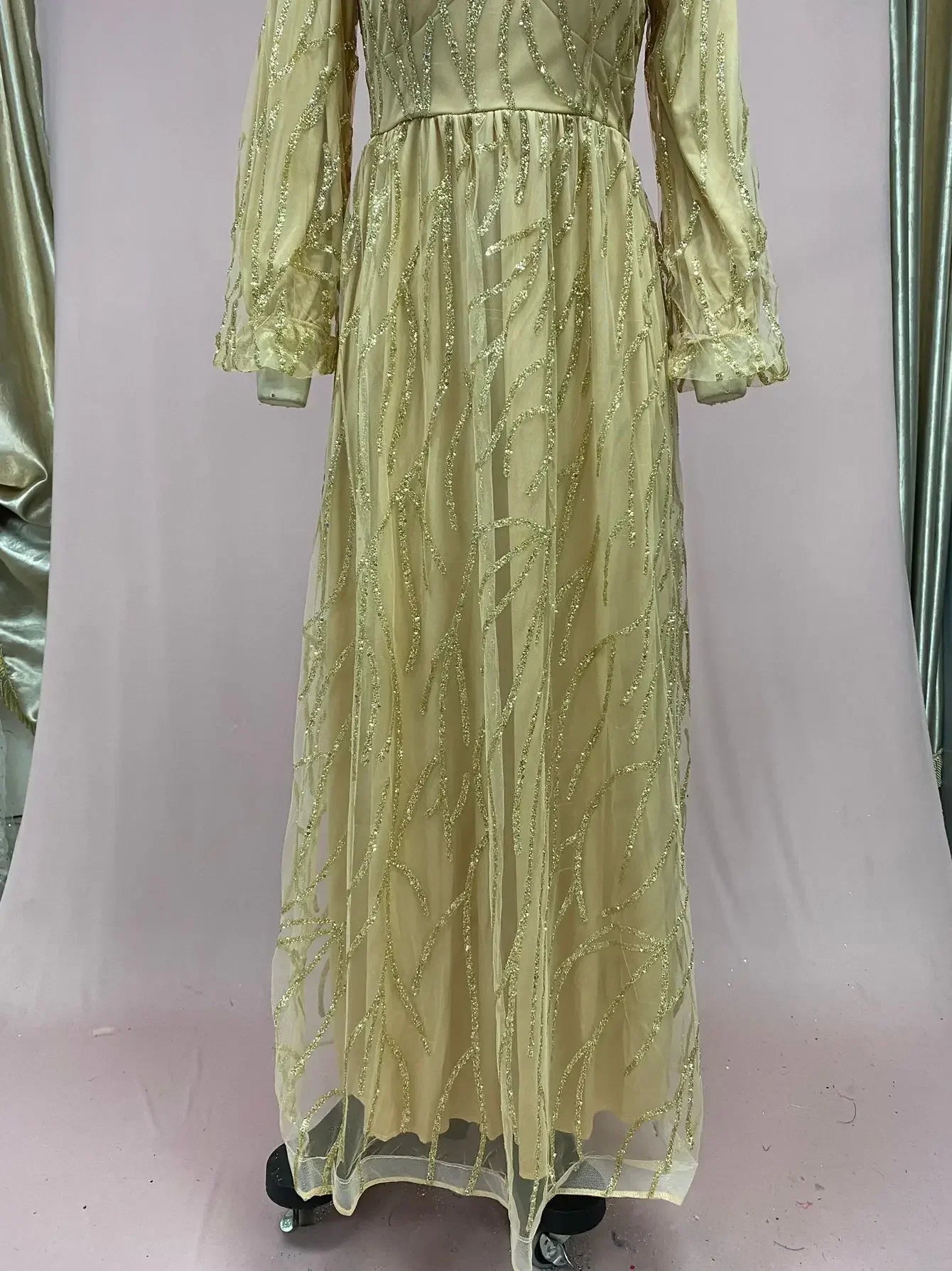 Luxurious Gold Embellished Evening Gown Sexy Lady Queen Atmosphere Long Dress New 2025 Heavy Workmanship Elegant Women's Dress