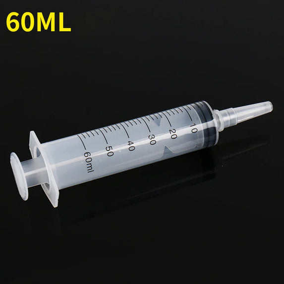 20-150ml Measuring Syringe Glue Filling Plastic Syringe Nutrient Sterile Without Needle Watering Refilling for Animal Feeding