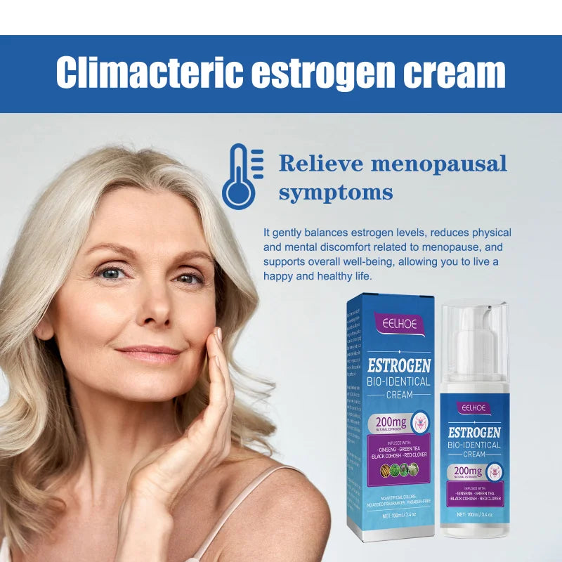 Estrogen Relief Cream for Women Menopause Balancing Hormone Levels Reducing Fatigue Hot Flashes Mood Swings Treatment