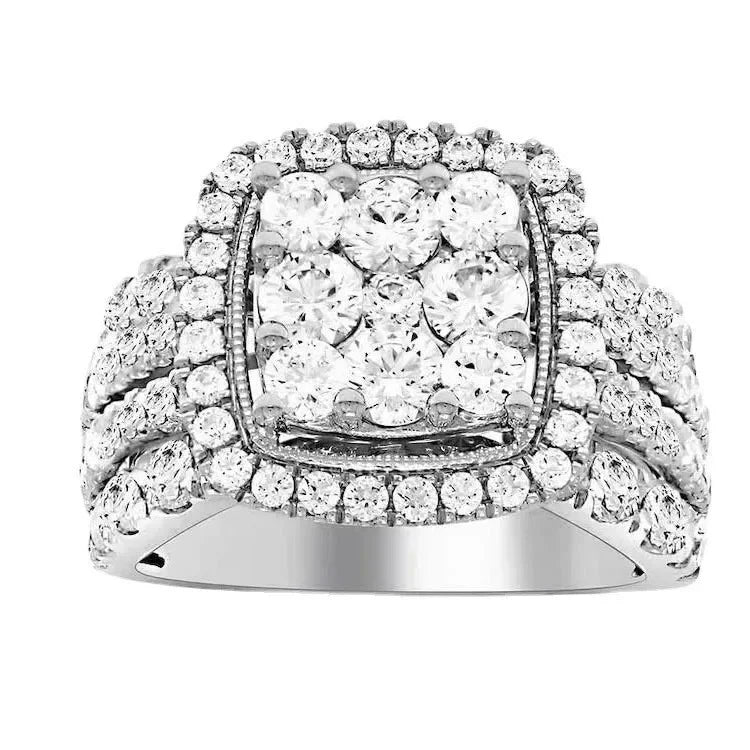 Ofertas Hip Hop Style Trendy Men Women Rings Copper Ring Iced Out Bling Pave Cubic Zirconia Geometry Ring Charms