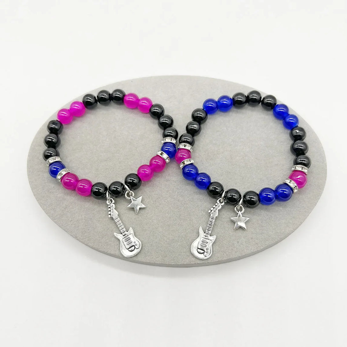 2Pcs/set Fashion Couple Beads Bracelet Tv Girl Matching Bracelets Who Really Cares Album Inspired Bracelets Friends Jewelry Gift