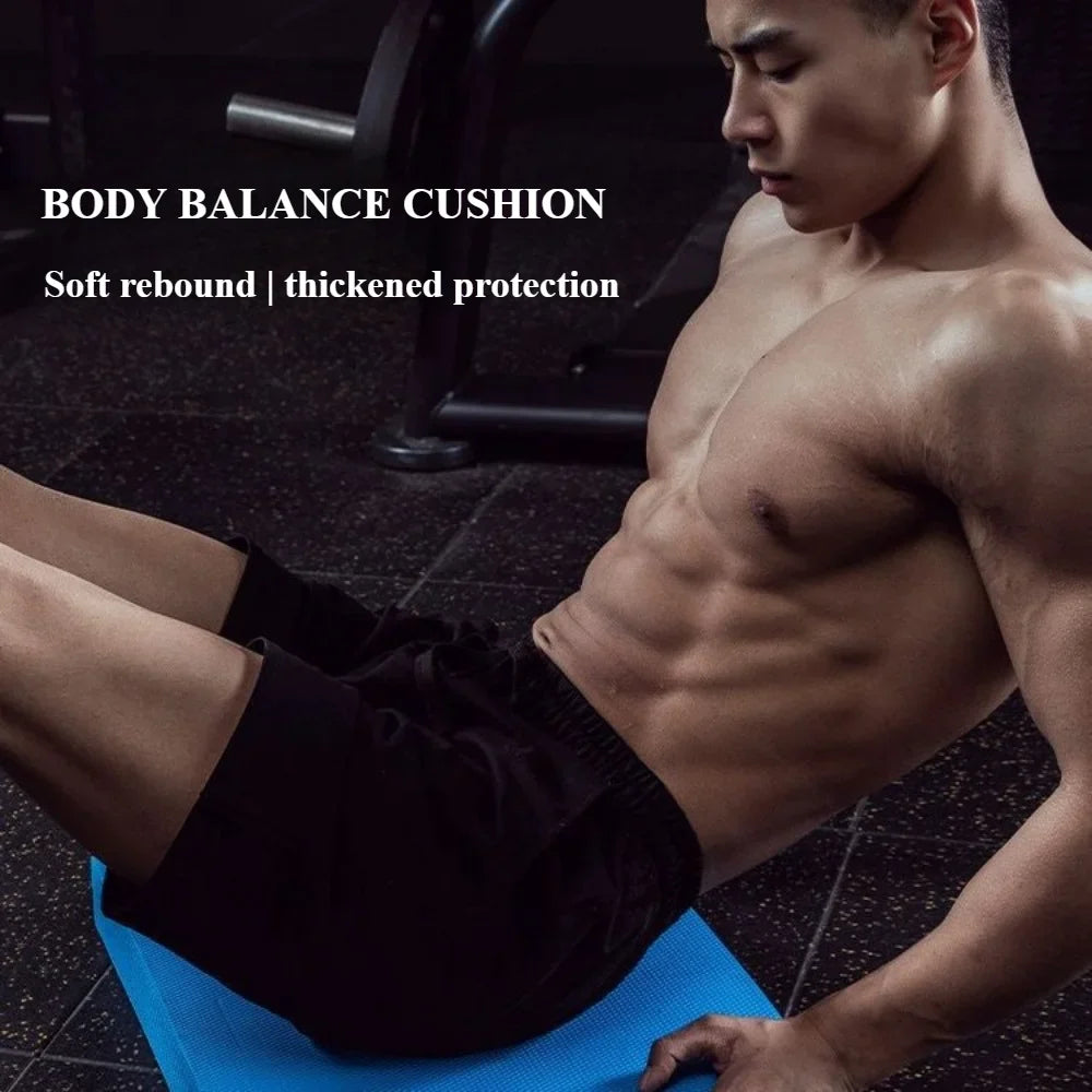 TPE Yoga Balance 5cm Mat Fitness Yoga Equipment Adult Plank Kneeling Mat Yoga Core Training Thickened Cushioned Exercise Mat