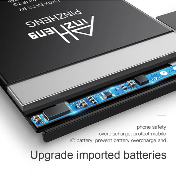 PINZHENG Battery For iPhone X XR XS 11 12 13 Mini Max Pro Promax Real High Capacity Replacement Bateria Warranty One Year