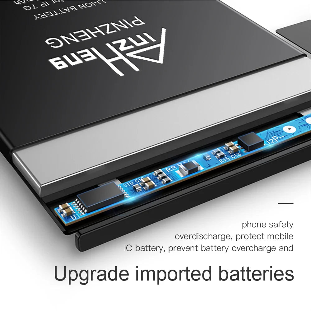 PINZHENG Battery For iPhone X XR XS 11 12 13 Mini Max Pro Promax Real High Capacity Replacement Bateria Warranty One Year