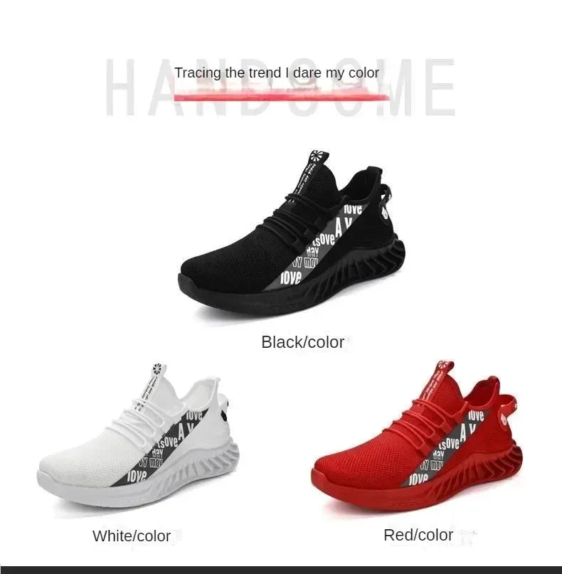 breathable mesh casual sports shoes, spring and autumn soft soled running shoes, coconut fashionable men's shoes, men's shoes