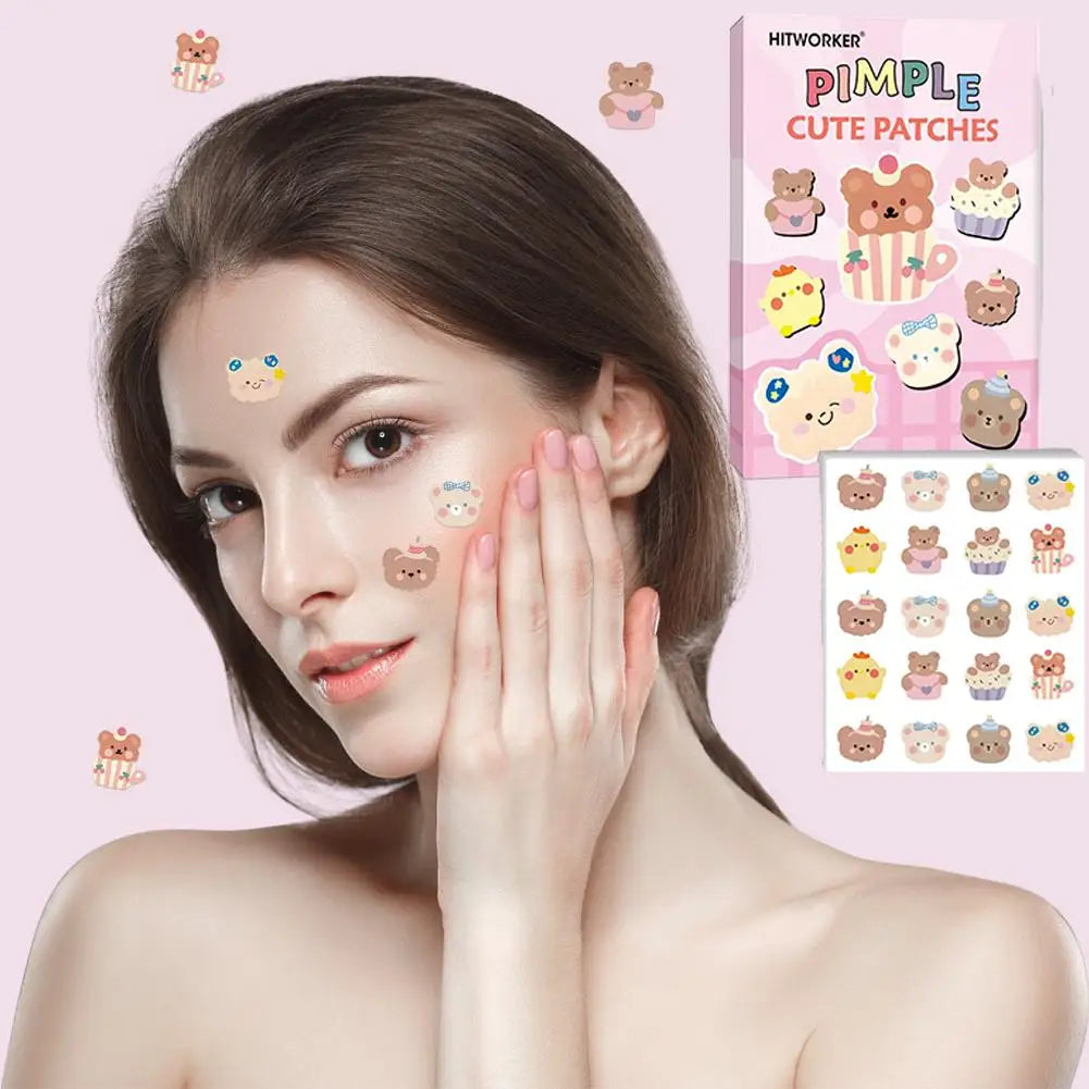 New Acne Patch Repair Facial Deep Cleansing Bear Invisible Pimple Removal Anti-Acne Patches Spots Marks Concealer Beauty