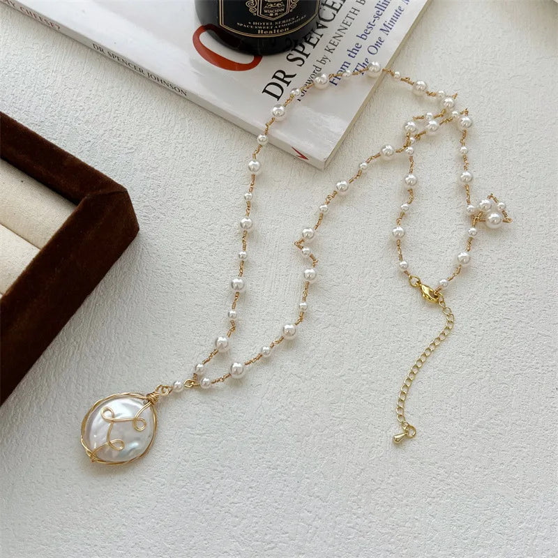 Luxury Pearl Shell Earring Ring Brooch Jewelry Set, Natural Stone Ring & Flower Earring,Women's Elegant Clothing Decoration Gift