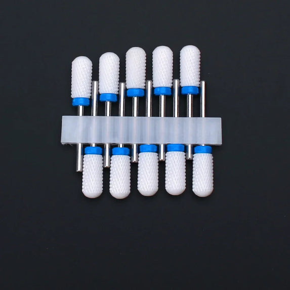 10pcs Ceramic Nail Drill Bits Set Milling Cutter for Manicure Drills Electric Nail Files Cuticle Remove Nail File Art Tools