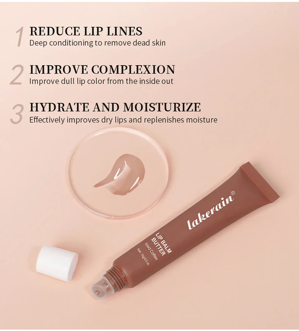 Summer Lip Balm Moisturizing Mirror Lip Gloss Lip Vanilla Mint Iced Coffee Cake Smell Lipstick Transparent Lip Oil  Makeup