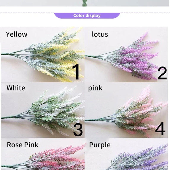 A Bunch of Provence Lavender Plastic Artificial Flowers False Plants Wedding Home Outdoor Garden Decoration Table Decoration