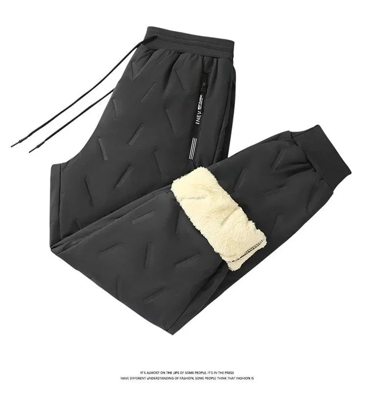 Men's Cotton Jacket Lamb Velvet Winter Loose Outerwear Fleece Lined Thick Warm Windproof Stand Collar Casual Jacket