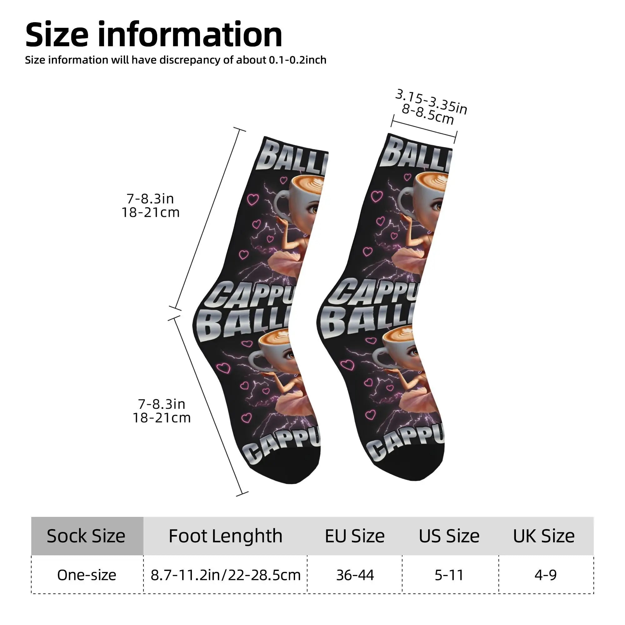Funny Happy Men's Socks Ballerina Italian Brainrot Vintage Harajuku  Hip Hop Seamless Crew Sock Gift Pattern Printed
