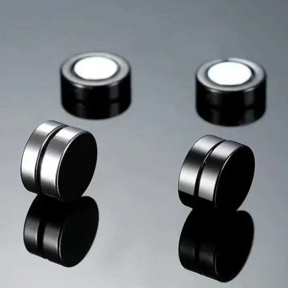 2PCS Magnetic Ear Clips Stud Earrings Non Piercing Strong Magnet Fake Piercing Women Men Jewelry Clip Earrings for Kids Girls