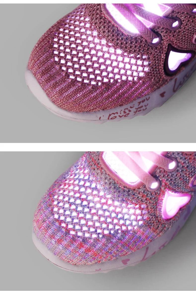 Girls Casual Shoes Light Mesh Sneakers Kids Summer Children Spring Autumn Tenis Cute Sport Cartoon Female Running Sock Footwear