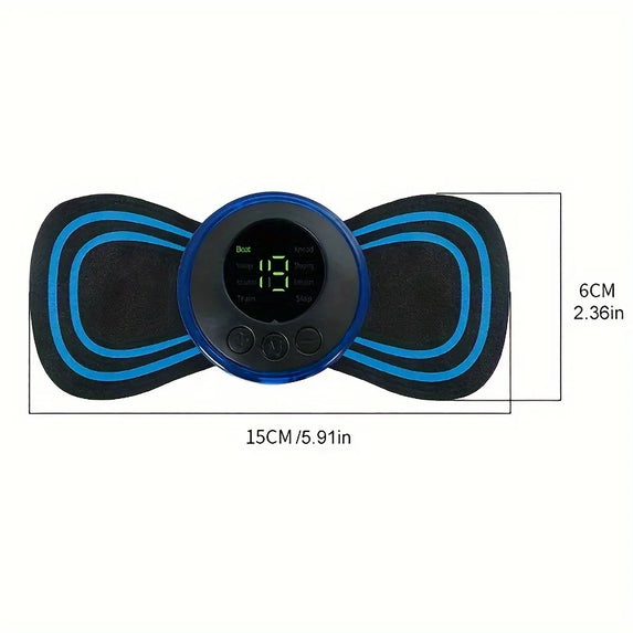 8 Modes Rechargeable Neck Massager with Remote Control EMS Low Frequency Pulse Massager For Muscle Relaxation Relief The Pain