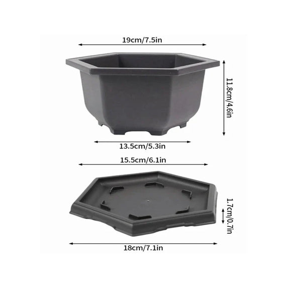 Flowerpots Imitation Purple Clay Succulent Plants Pots Outdoor Garden Landscape Bonsai Pot Trays Rectangular Square Planter
