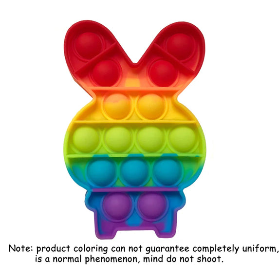 Silicone Rubber Anti Anxiety Stress Relief Push Pop Bubble Rainbow Pumpkin Ghost Fidget Toys Squeeze The Toy for Kids Adults