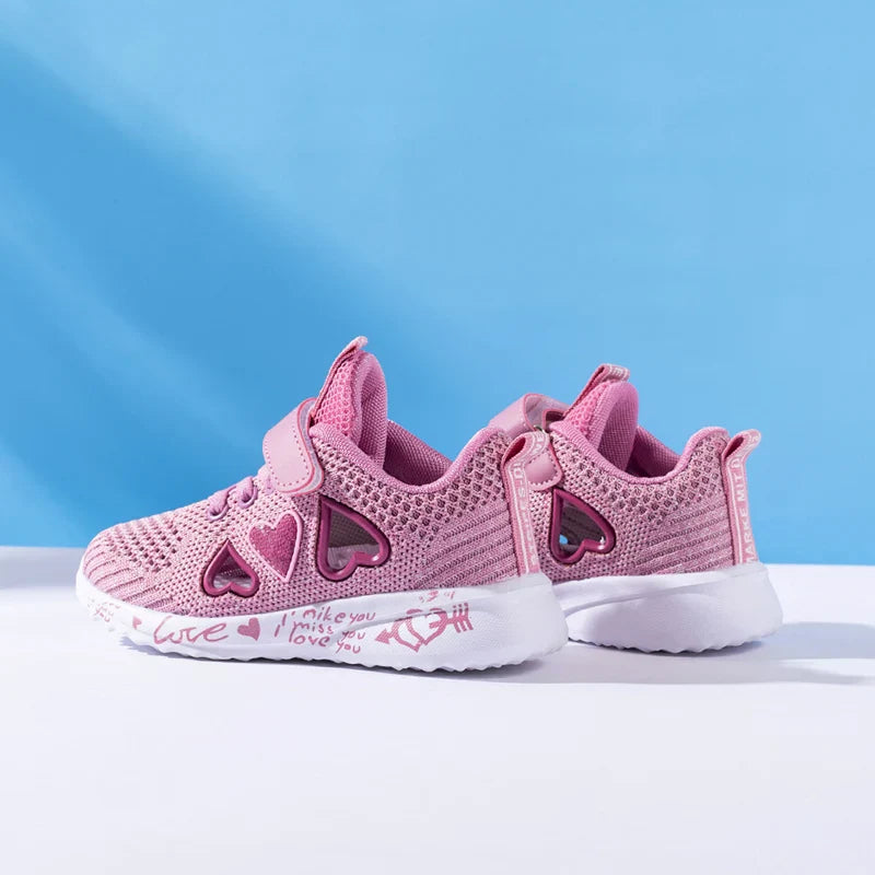 Girls Casual Shoes Light Mesh Sneakers Kids Summer Children Spring Autumn Tenis Cute Sport Cartoon Female Running Sock Footwear