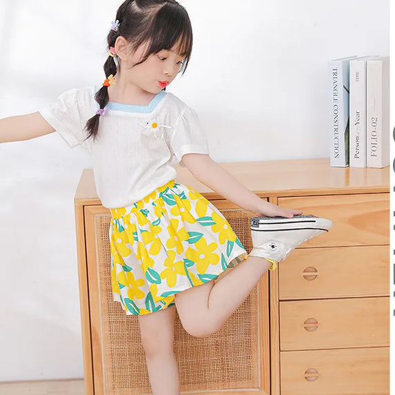 Kids Girls Skirt Shorts Summer Cotton Breathable Kids Skirt Pants Casual Baby Bloomers Children Short Pants Baby Stuff