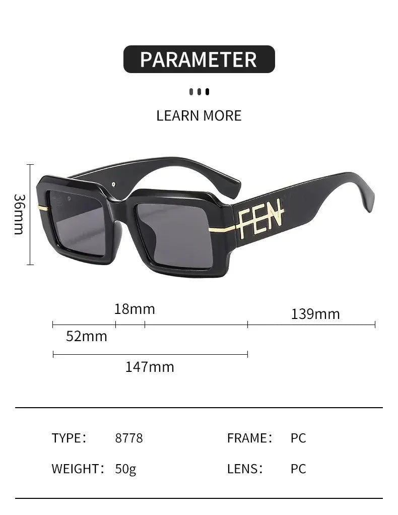 2025 New Summer Men's Glasses Fashion Luxury Brand Women's Wear Designer New Sunglasses Neutral Charm Sliding Eye Mask UV400