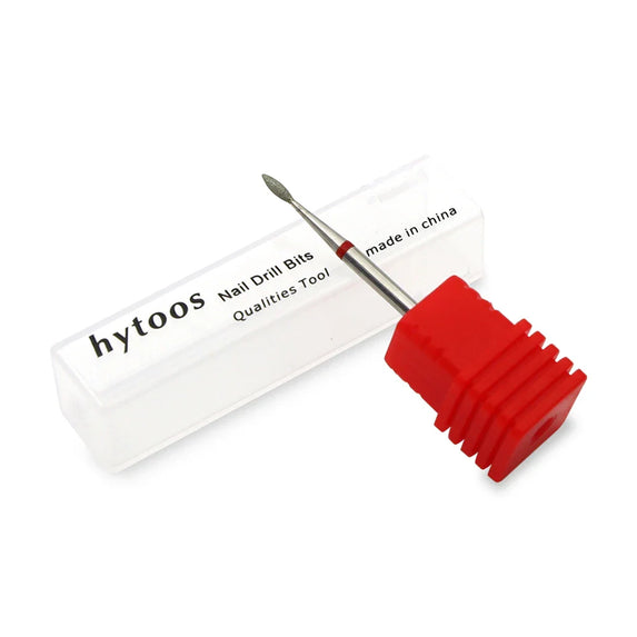 Flame Cone Cuticle Clean Nail Drill Bit 3/32'', Professional Safety Carbide Diamond Nail Bit Nail Cleaner for Cuticle Dead Skin