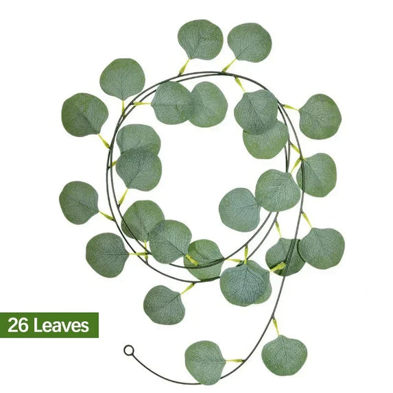 6Ft Artificial Eucalyptus Garland Plant Decoration Hanging Greenery Leaves Fake Plants Vine for Wedding Arch Garden Home Decor