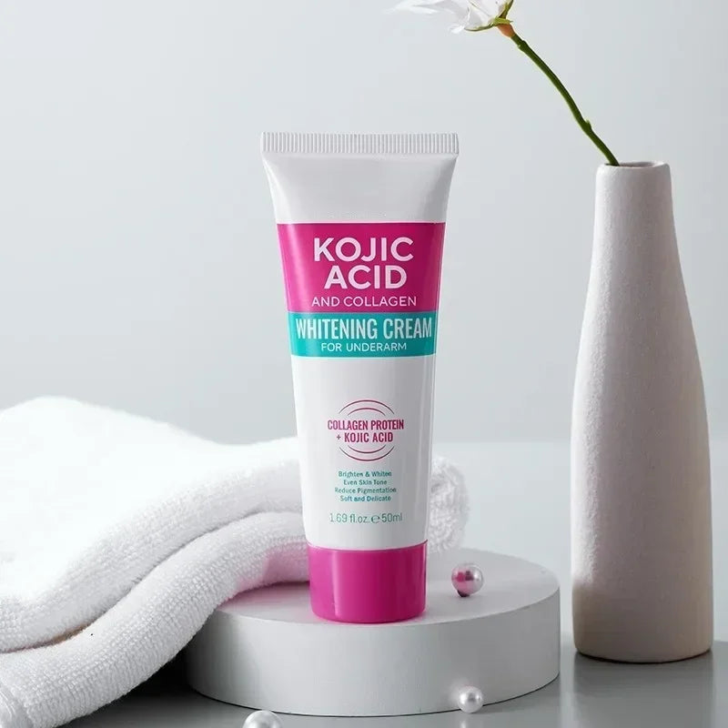 Collagen Underarm Cream Lightening Melanin Moisturizing Kojic Acid Cream Fade Dull Hand Body Elbows Fast Smooth Nourish Lotion